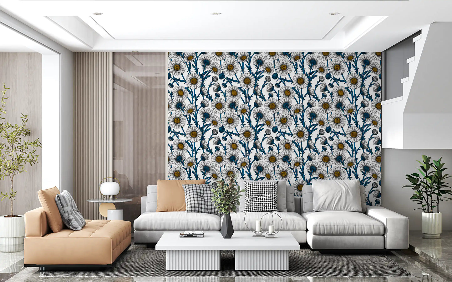 Daisies on white Wallpaper⁠