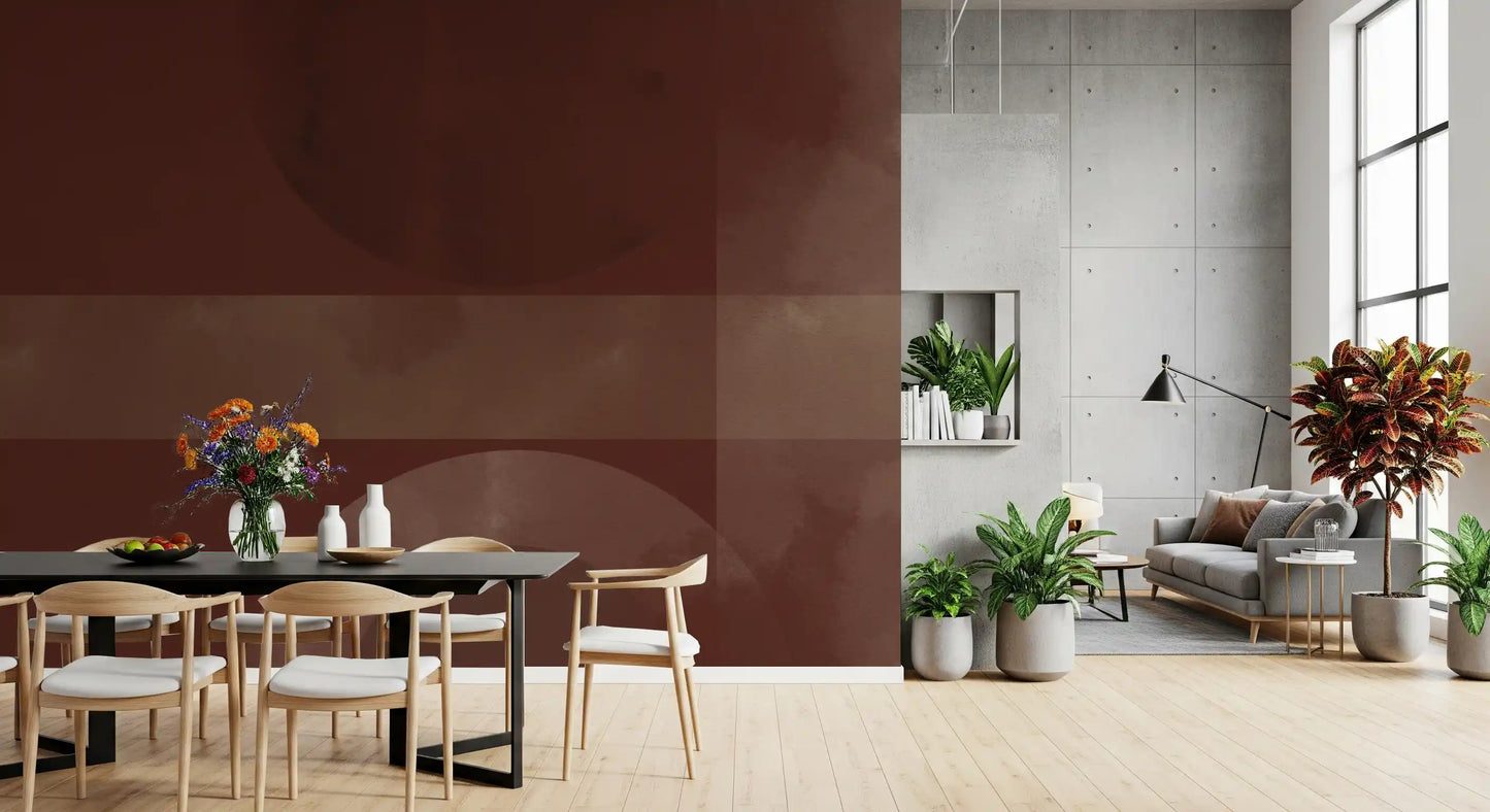 Sienna & Clay Harmony abstract geometric shapes Wall Mural