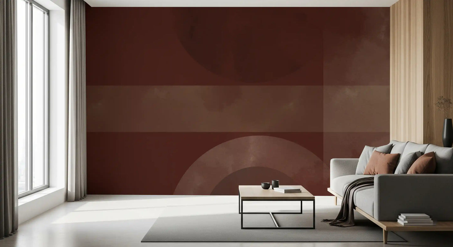 Sienna & Clay Harmony abstract geometric shapes Wall Mural