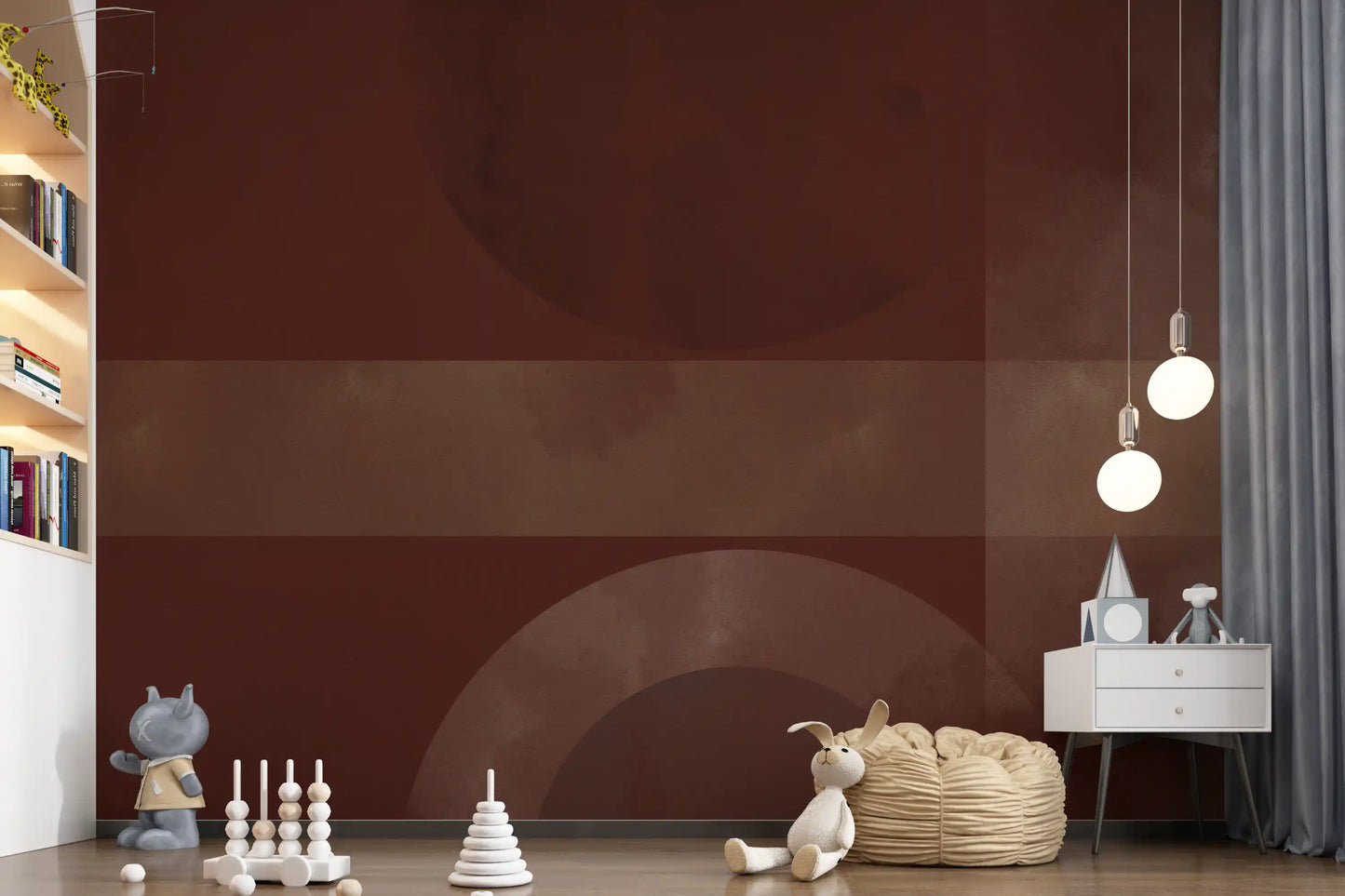 Sienna & Clay Harmony abstract geometric shapes Wall Mural