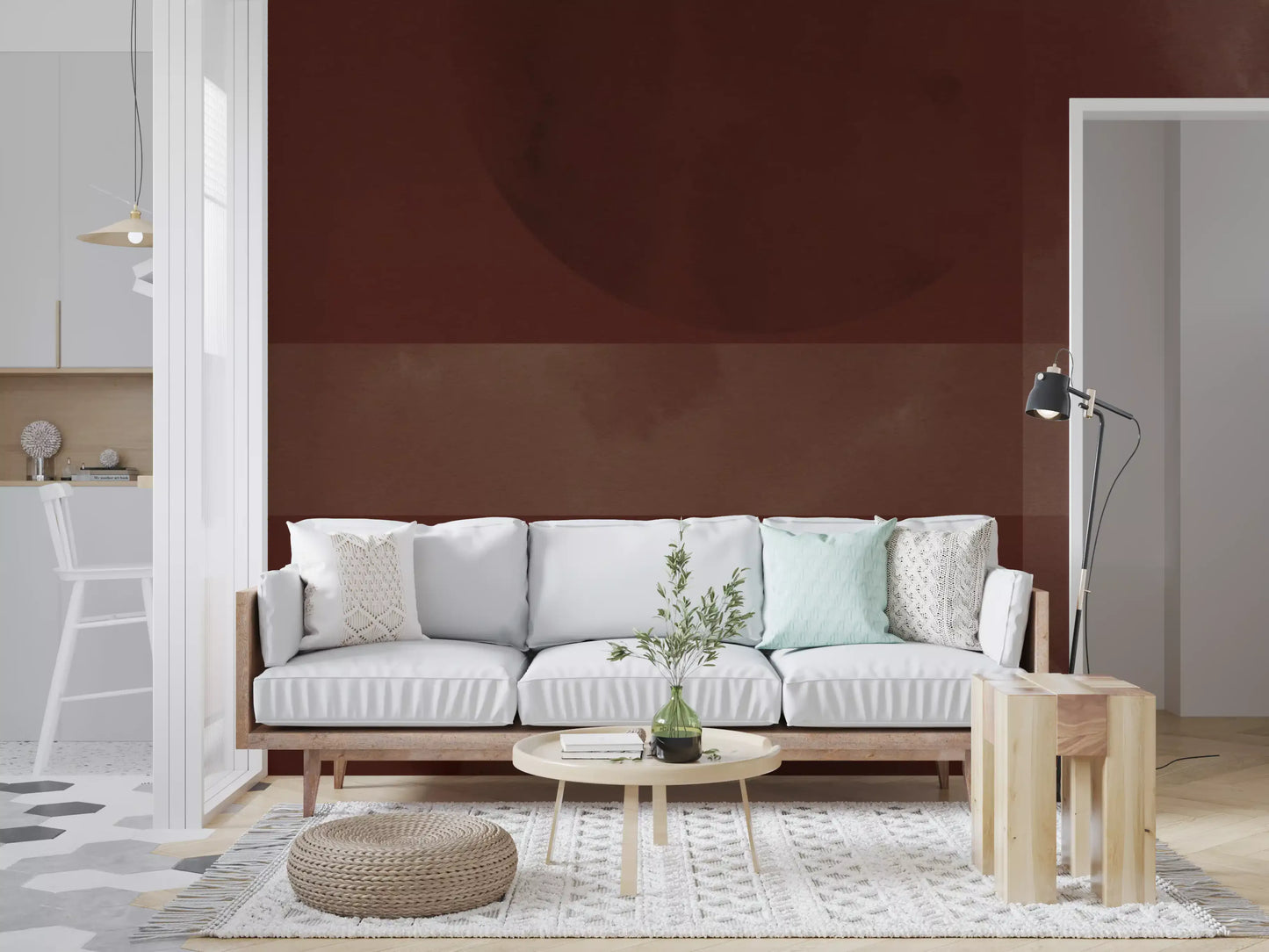 Sienna & Clay Harmony abstract geometric shapes Wall Mural