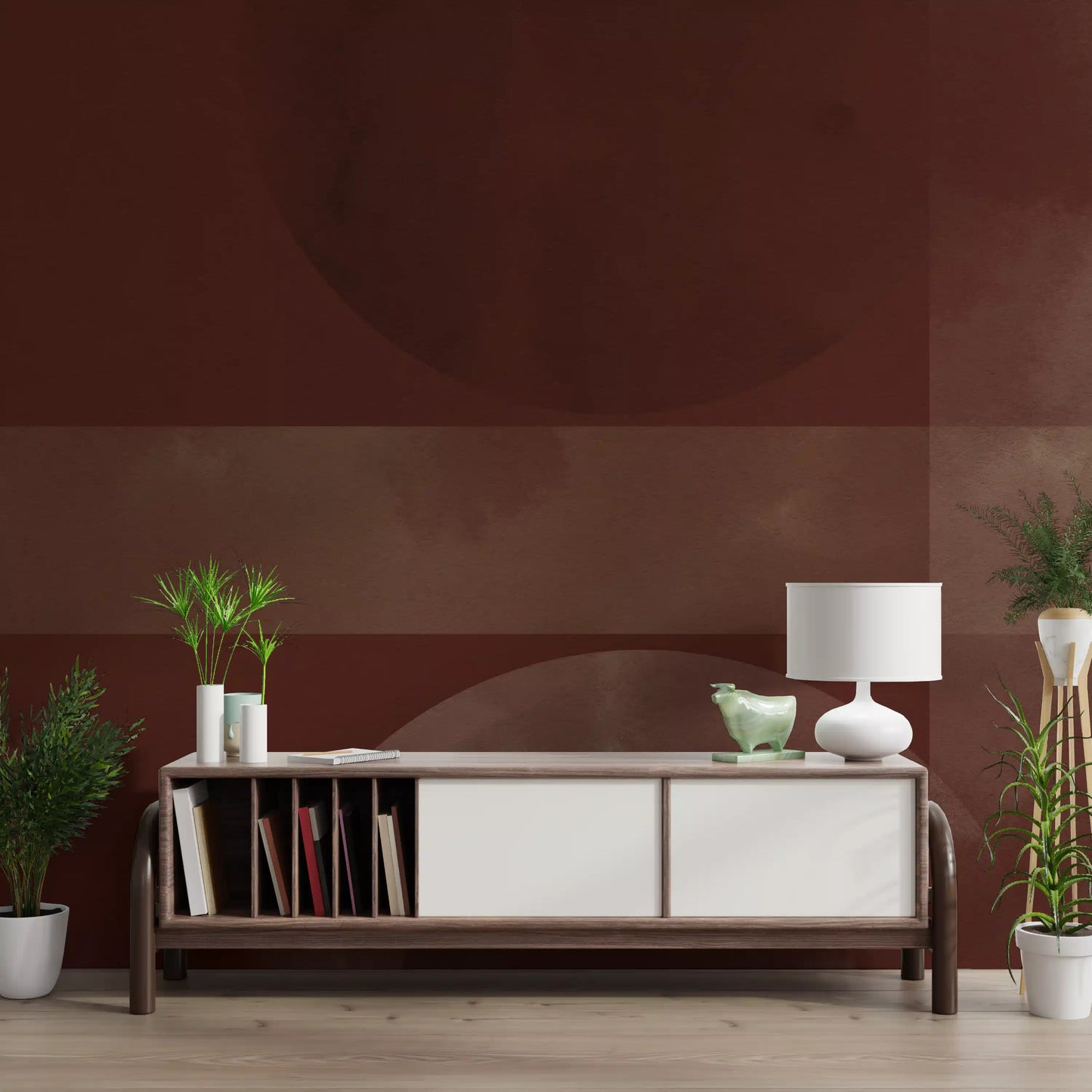 Sienna & Clay Harmony abstract geometric shapes Wall Mural