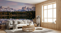 A perfectly mirrored lake blends beautifully within this Reflection wall mural.