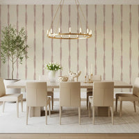 The Cream wallpaper displays beautifully weathered vertical pink bands.