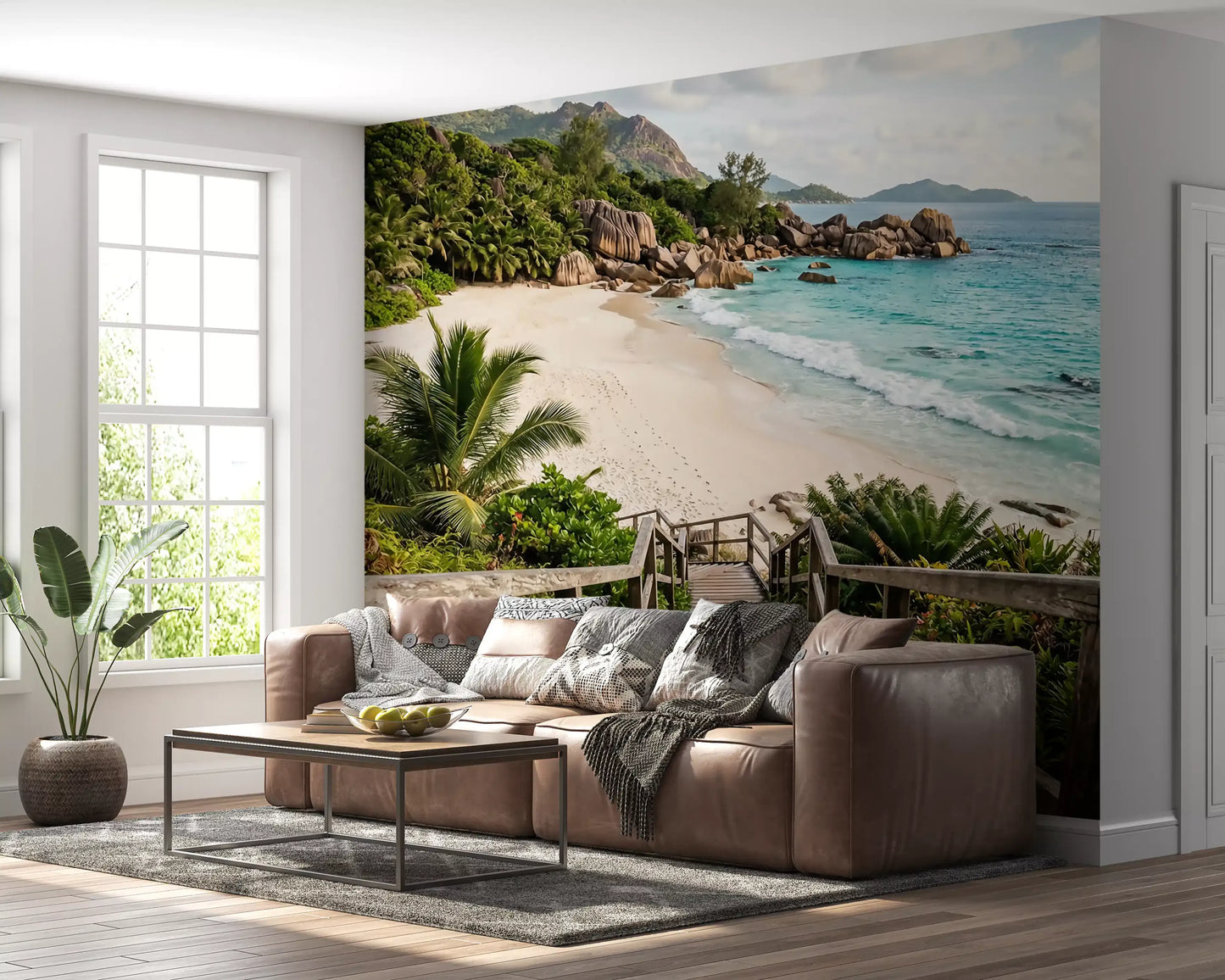 Island Steps to Turquoise Shores Wall Mural
