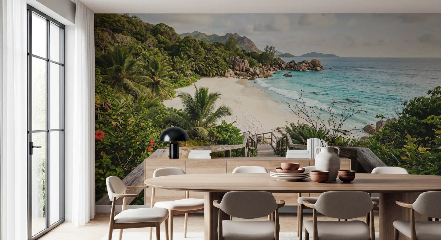 Island Steps to Turquoise Shores Wall Mural