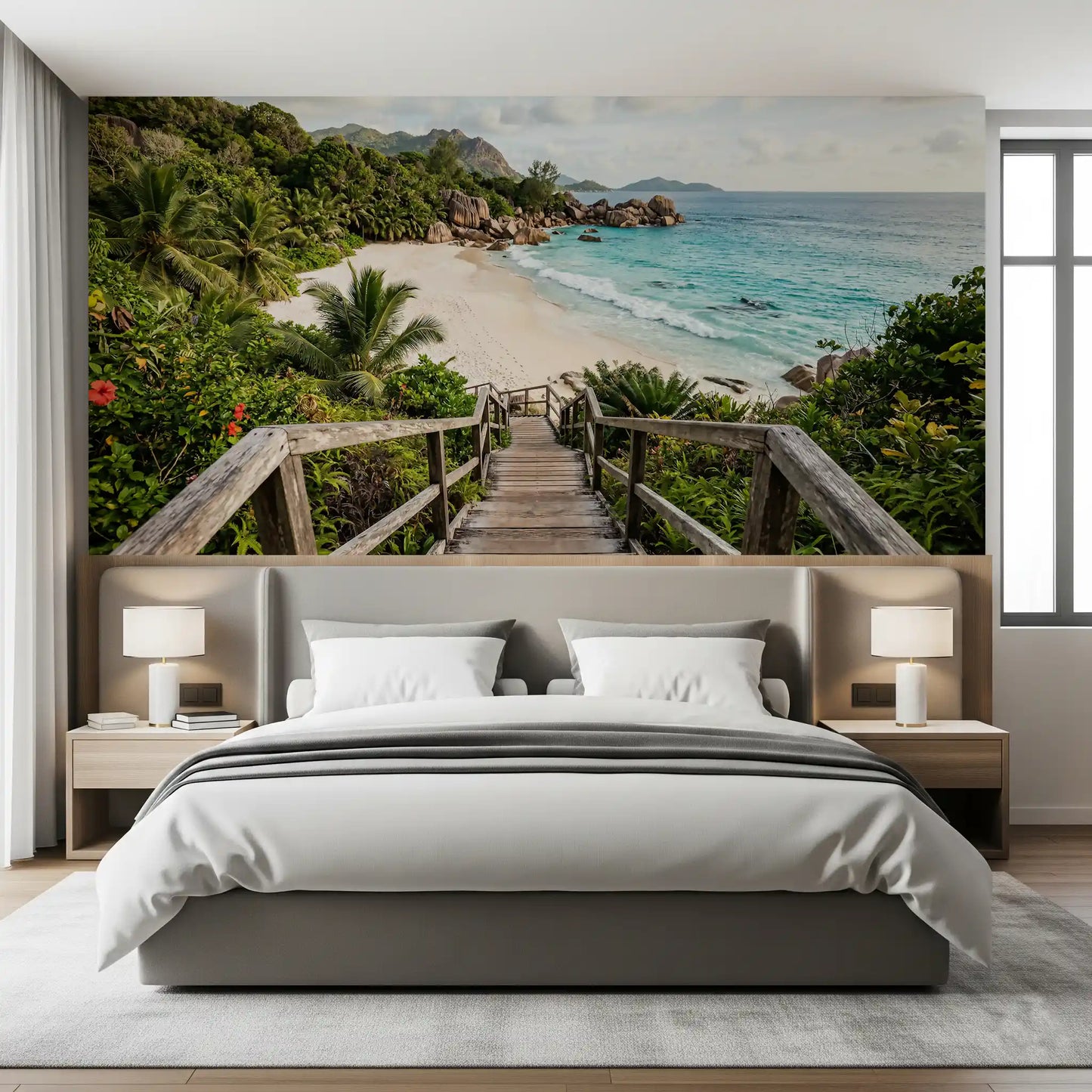 Island Steps to Turquoise Shores Wall Mural
