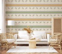Cozy living room backdrop built with the gorgeous Marrakesh wallpaper.