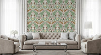 A cosy woodland creatures wallpaper anchors this bright Living room 