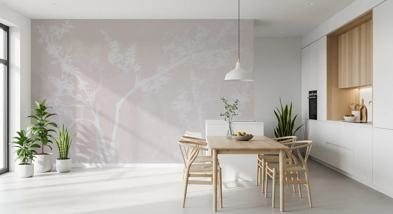 Muted Blossom Canopy Neutrals Wall Mural