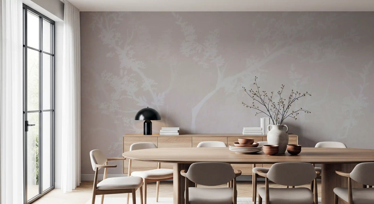 Muted Blossom Canopy Neutrals Wall Mural