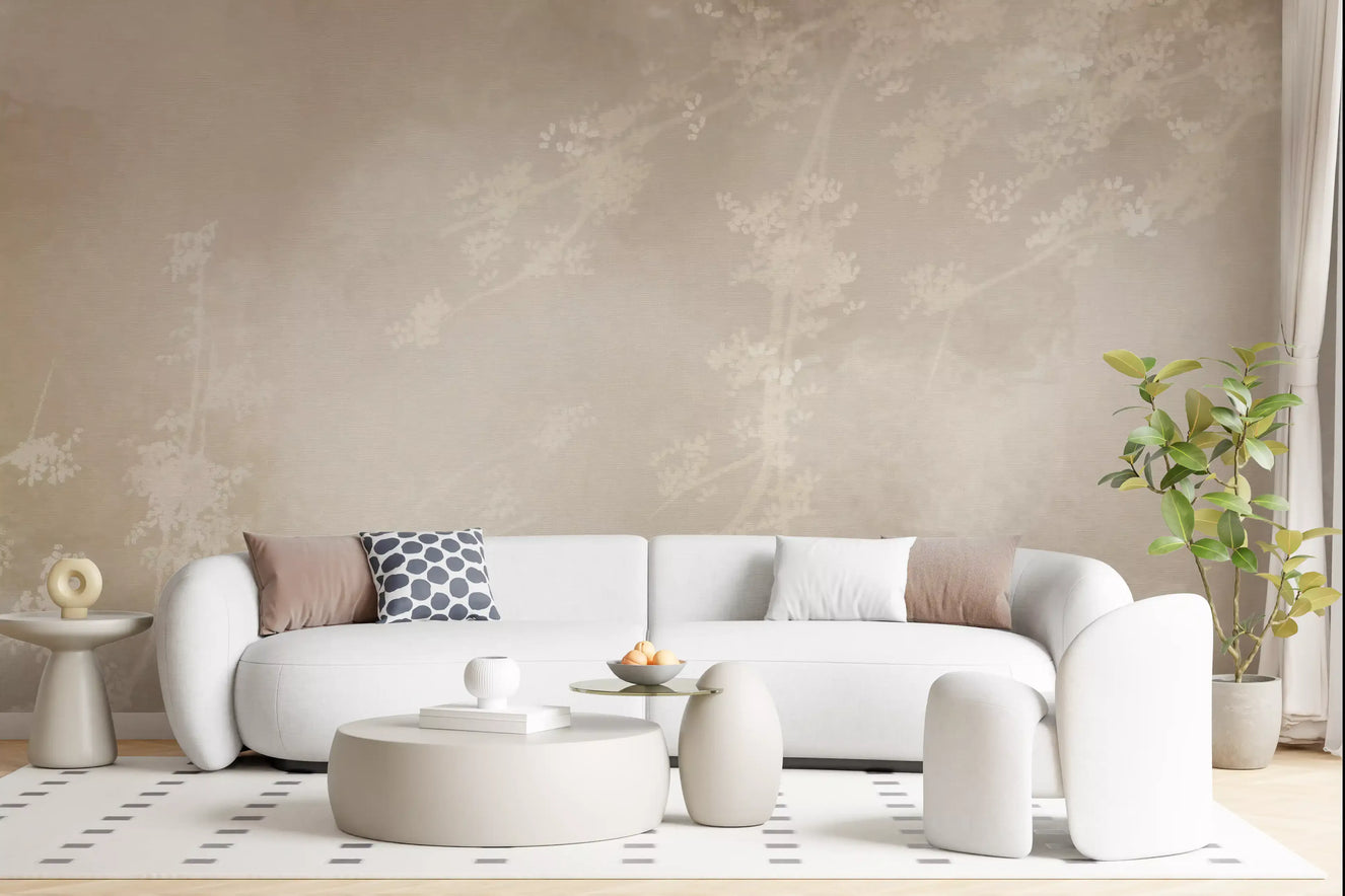 Ethereal Canopy Charm Misty Forest Abstract Landscape Wall Mural