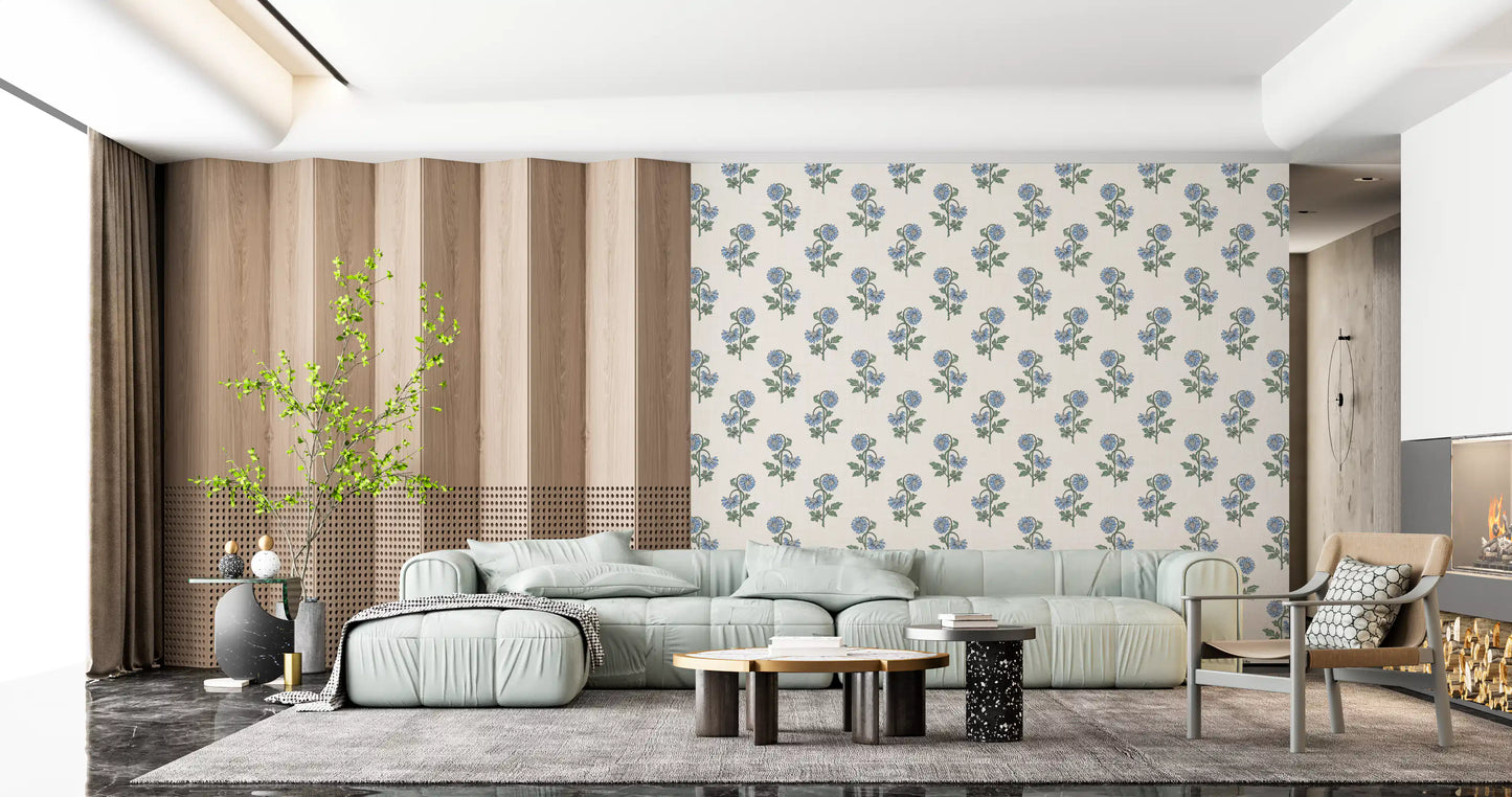 Azure Petal Harmony Wallpaper⁠