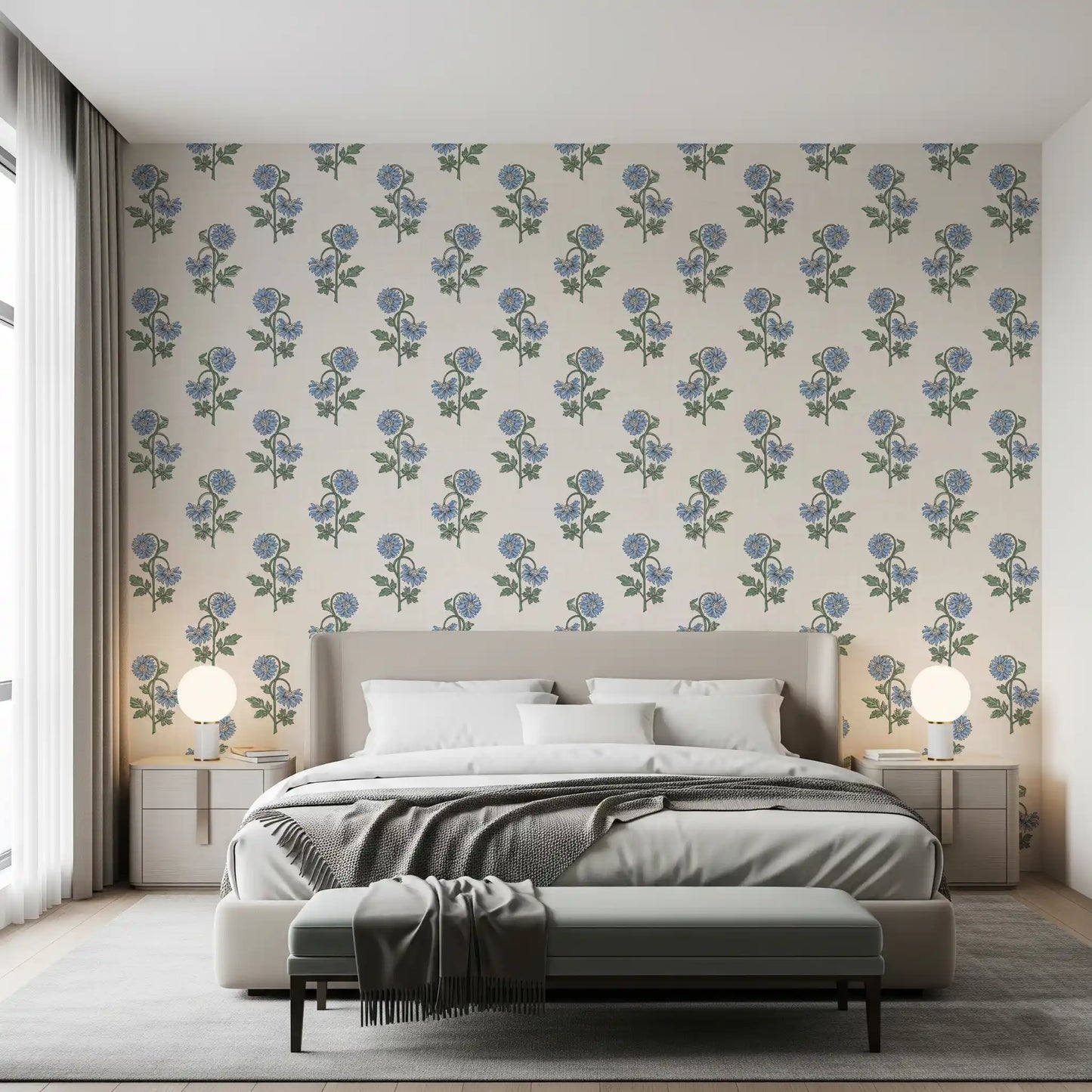 Azure Petal Harmony Wallpaper⁠