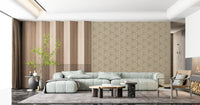 Hand-style outlines trace every triangle in this Mudcloth Geometric wallpaper