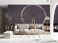 Thames mirrors city lights along the foreground of this Midnight Radiance wall mural.