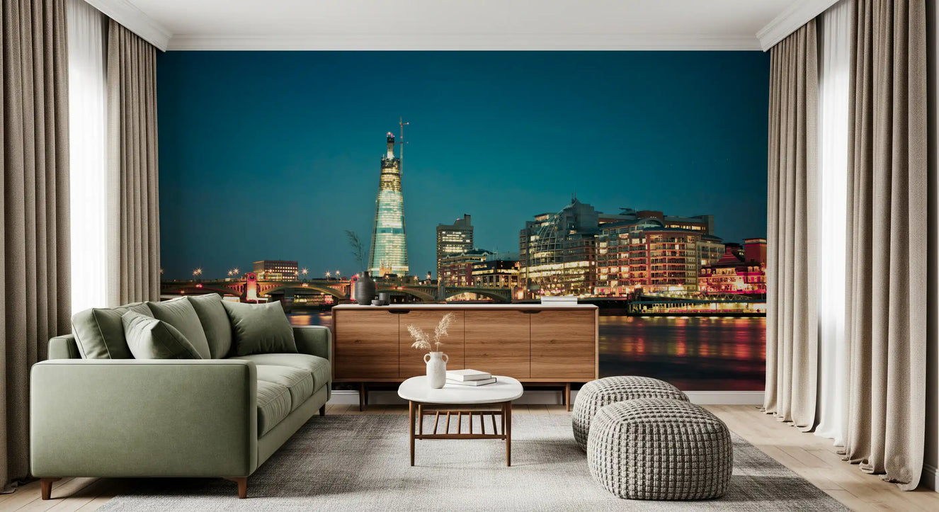 London Skyline: Twilight on the Thames Wall Mural