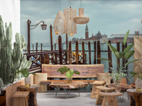 Domed basilica and slim campanile sit on the horizon in this Pier wall mural