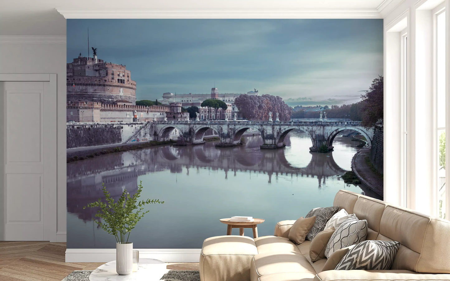 Roman Reflection: Castel Sant'Angelo's Grandeur Wall Mural