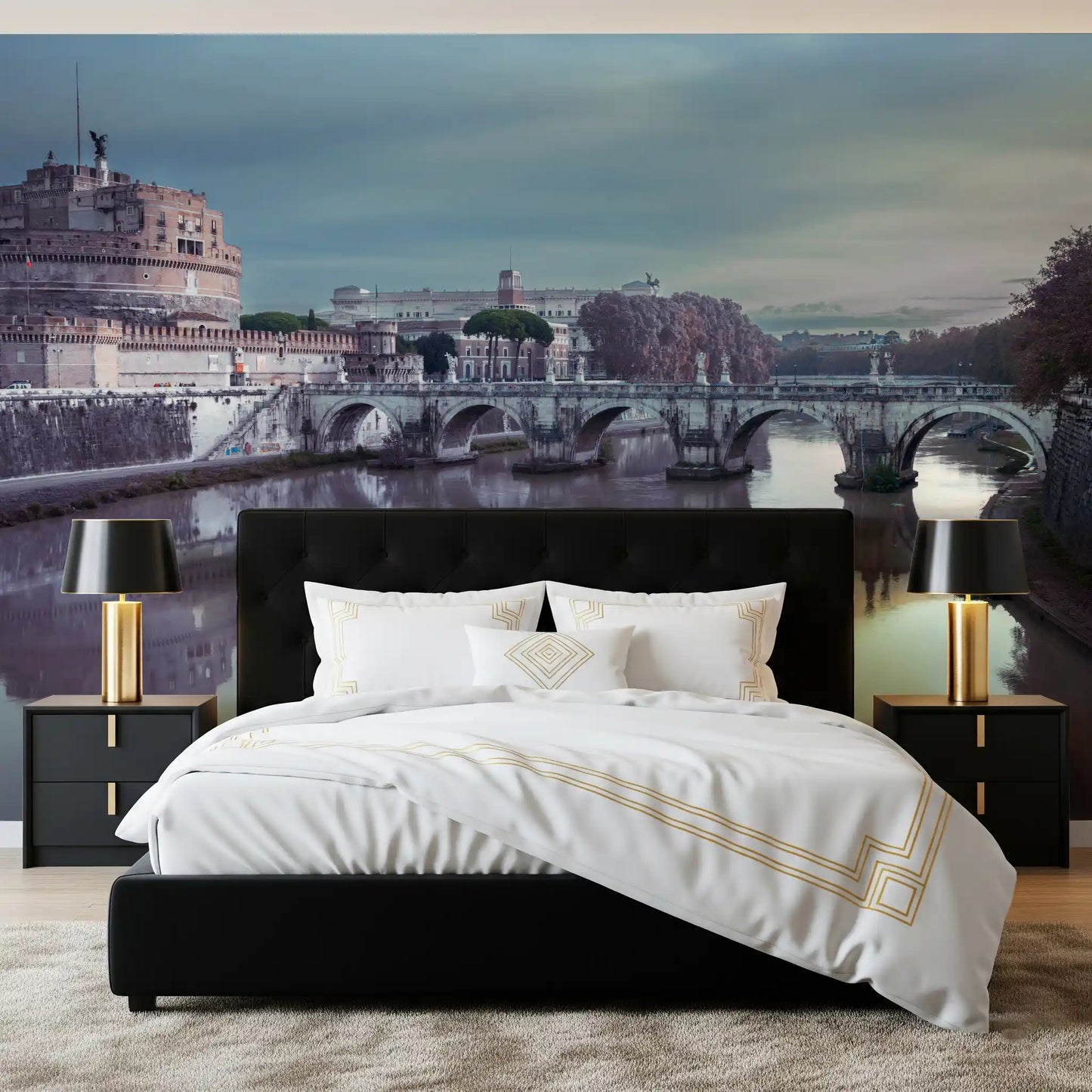 Roman Reflection: Castel Sant'Angelo's Grandeur Wall Mural