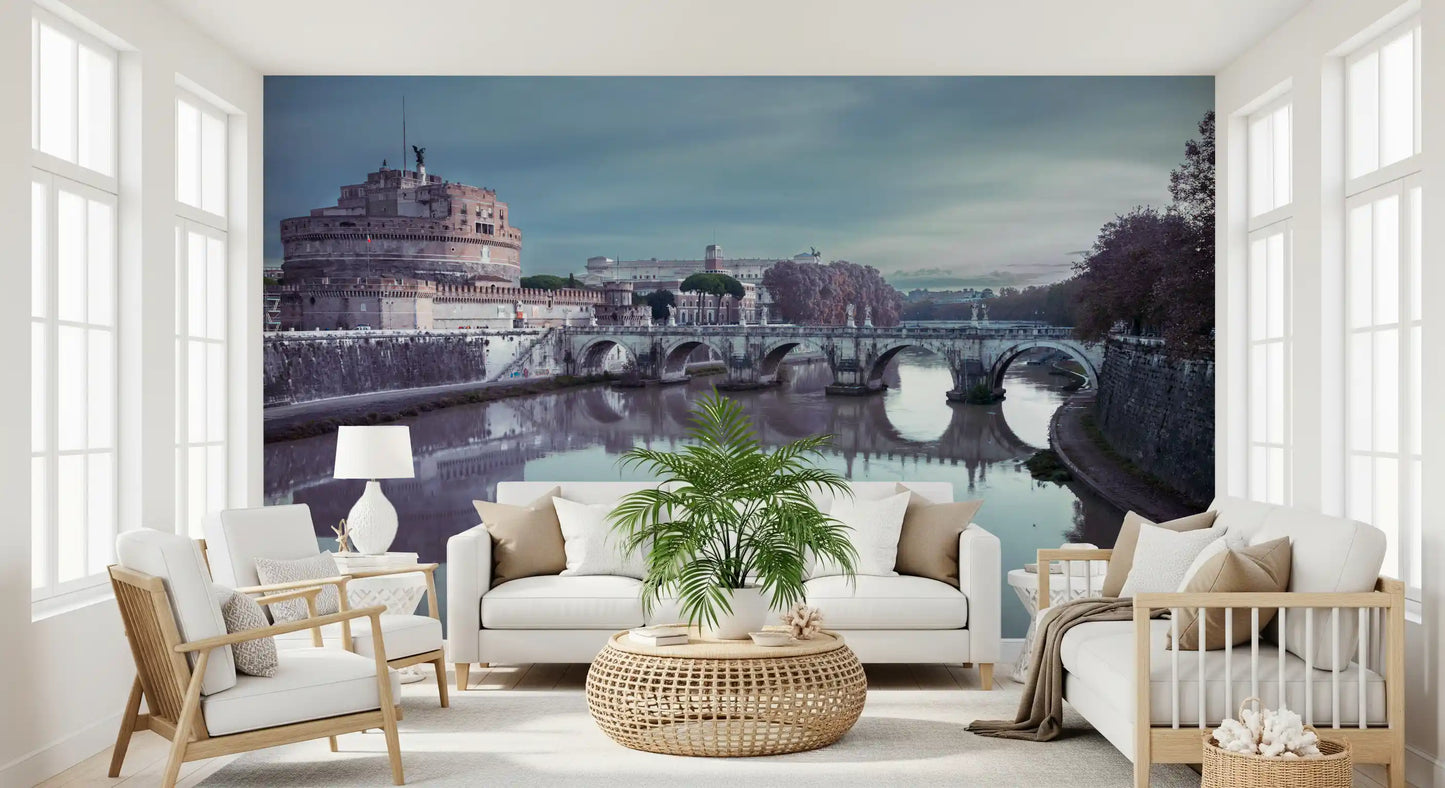Roman Reflection: Castel Sant'Angelo's Grandeur Wall Mural