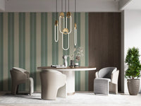 Sage lines forming a vertical pattern on the wallpaper.