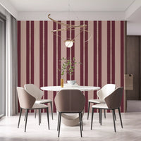 Close up view of the striped pattern on this premium wallpaper
