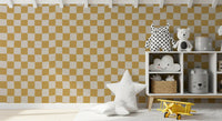 A rhythmic Golden wallpaper application changes the vibe of this kids' room.
