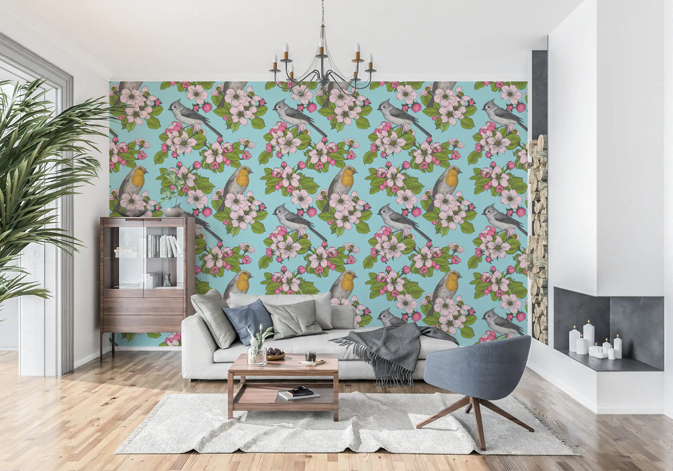 Birds and Blossoms Wallpaper⁠