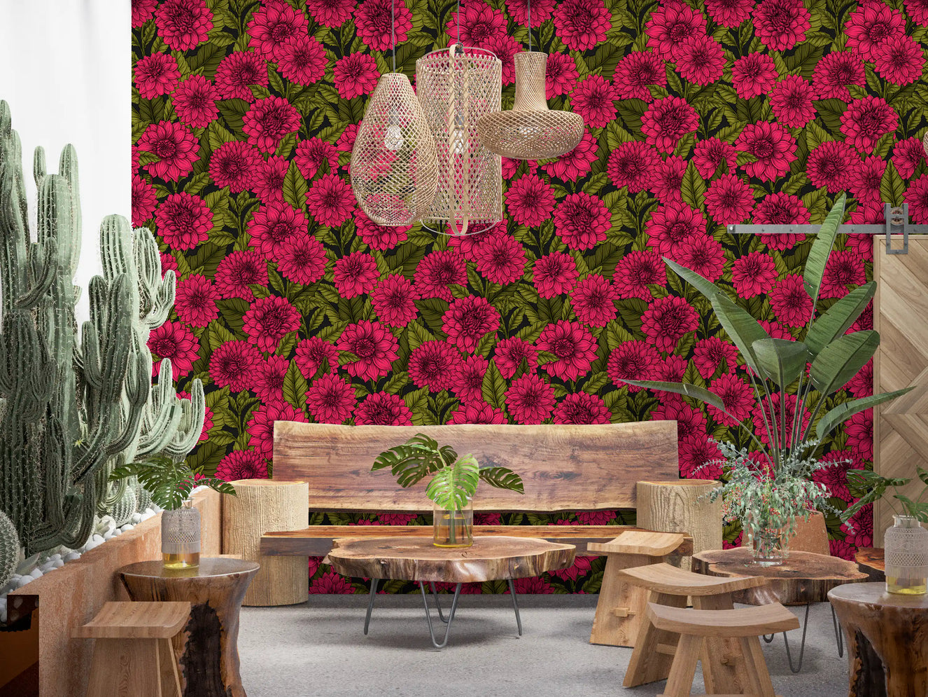 Dahlia garden 2 Wallpaper⁠