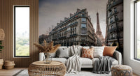 Haussmann stonework details are visible throughout this Flow wall mural panorama.