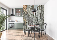 Dining room with the Venetian Alley Whisper Wall Mural.
