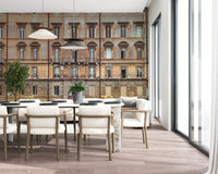 A Dining room  palazzo polish from the European Grandeur Facade wall mural at scale.