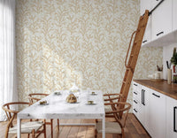 Coastal coral illustrations span the pale background of the Painted wallpaper