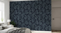 marine foliage fills the dark blue background of our Slate wallpaper.