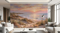 A cozy Living room environment utilizes the beautiful Serenity wall mural