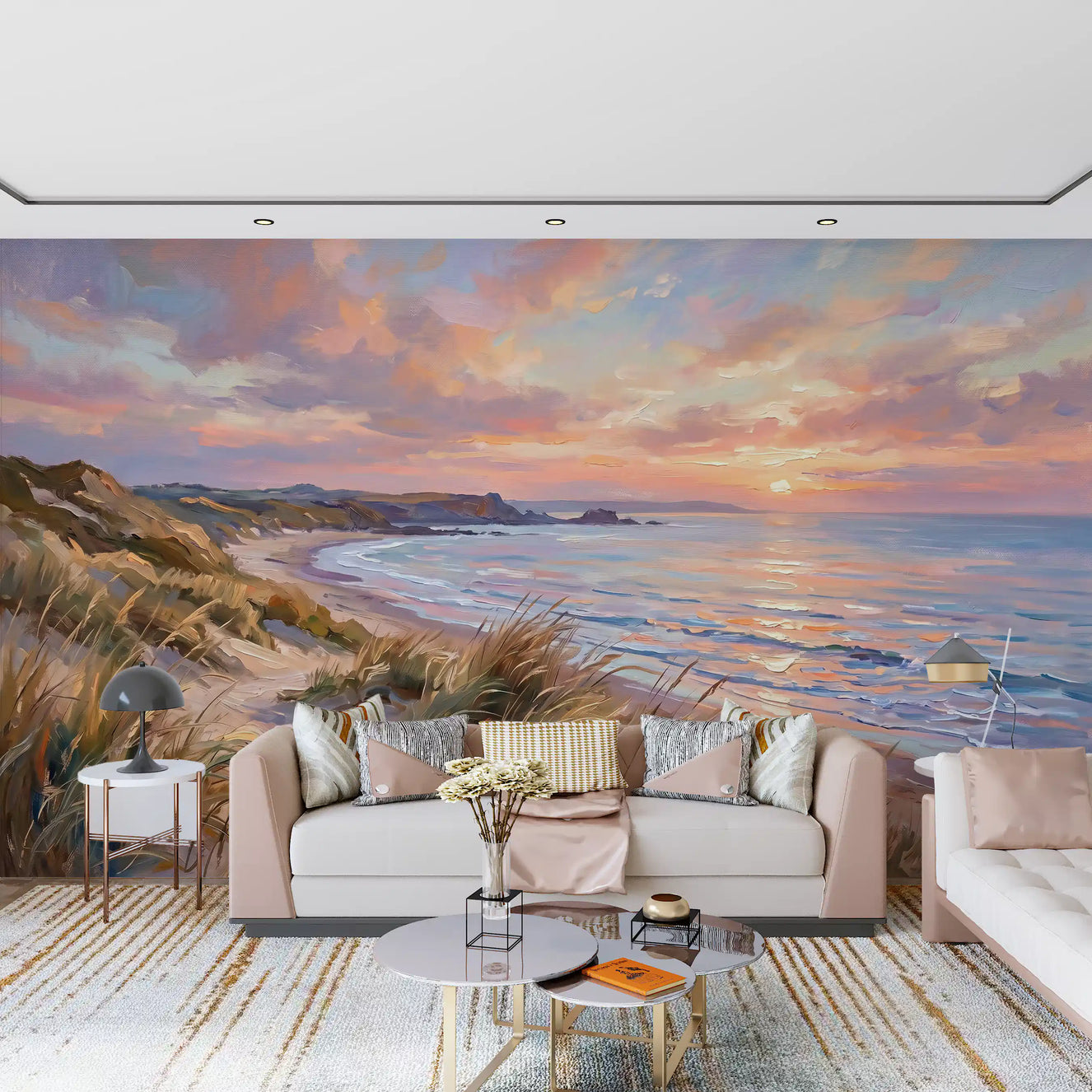 Golden Hour Coastal Escape Wall Mural