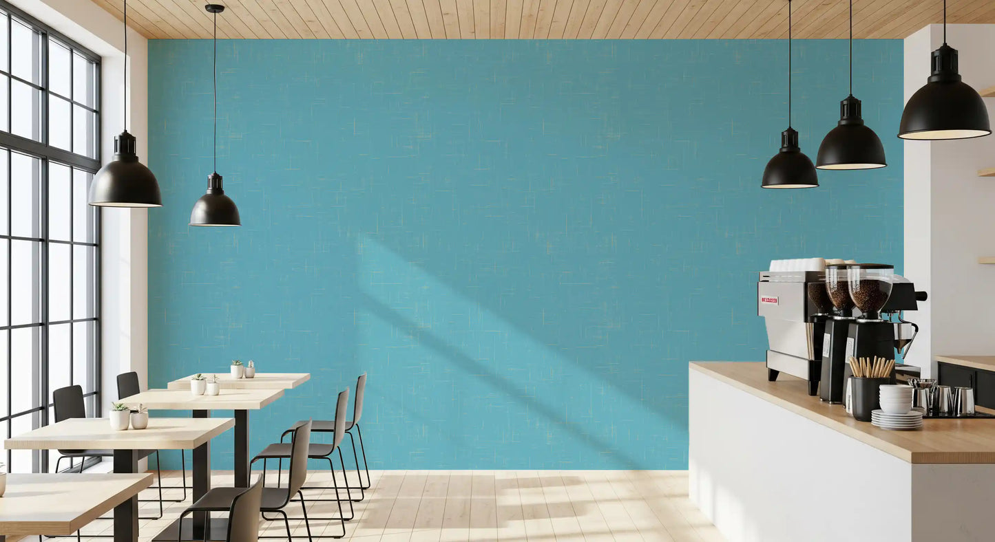 Blue Linen Texture Wallpaper Mid Century Modern Wallpaper⁠