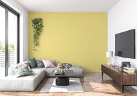 Yellow wallpaper design with woven detail and calm surface movement