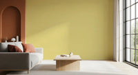 Mid Century Modern Wallpaper with warm butter shade and subtle texture