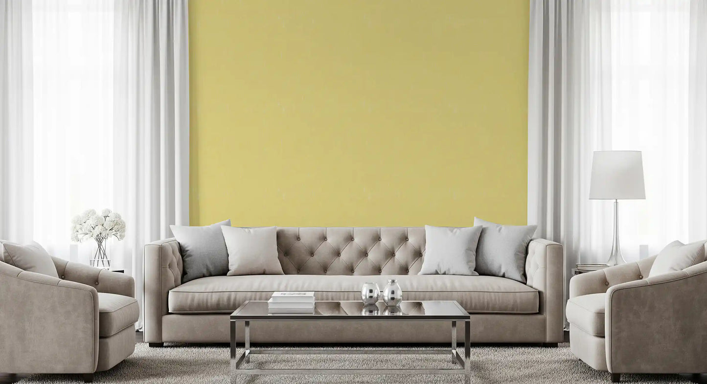 Modern textured wallpaper with linen grain and pale yellow surface flow