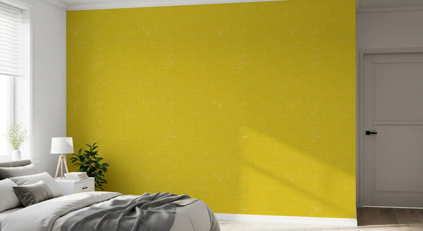 Mustard Linen Texture Wallpaper Mid Century Modern Wallpaper⁠