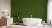 Olive wallcovering with a fabric-like finish and calm textured movement