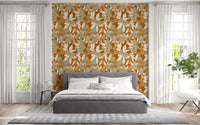 Mediterranean citrus wallpaper showing lemons, foliage, and warm colour