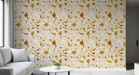 Home office area styled with Neutral Terrazzo Wallpaper and earthy chips