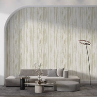 Office styled with light cream wallpaper and calm textured detail