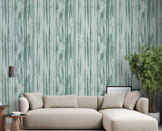 Muted Blue Line Wallpaper with faded streaks across a pale background