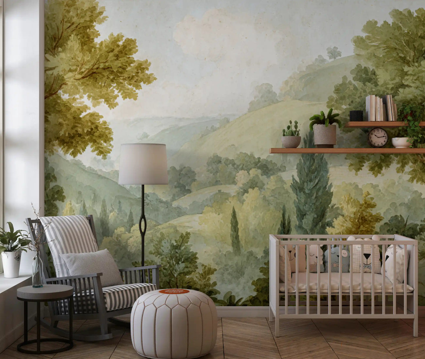 Serene Valley Vista Wall Mural