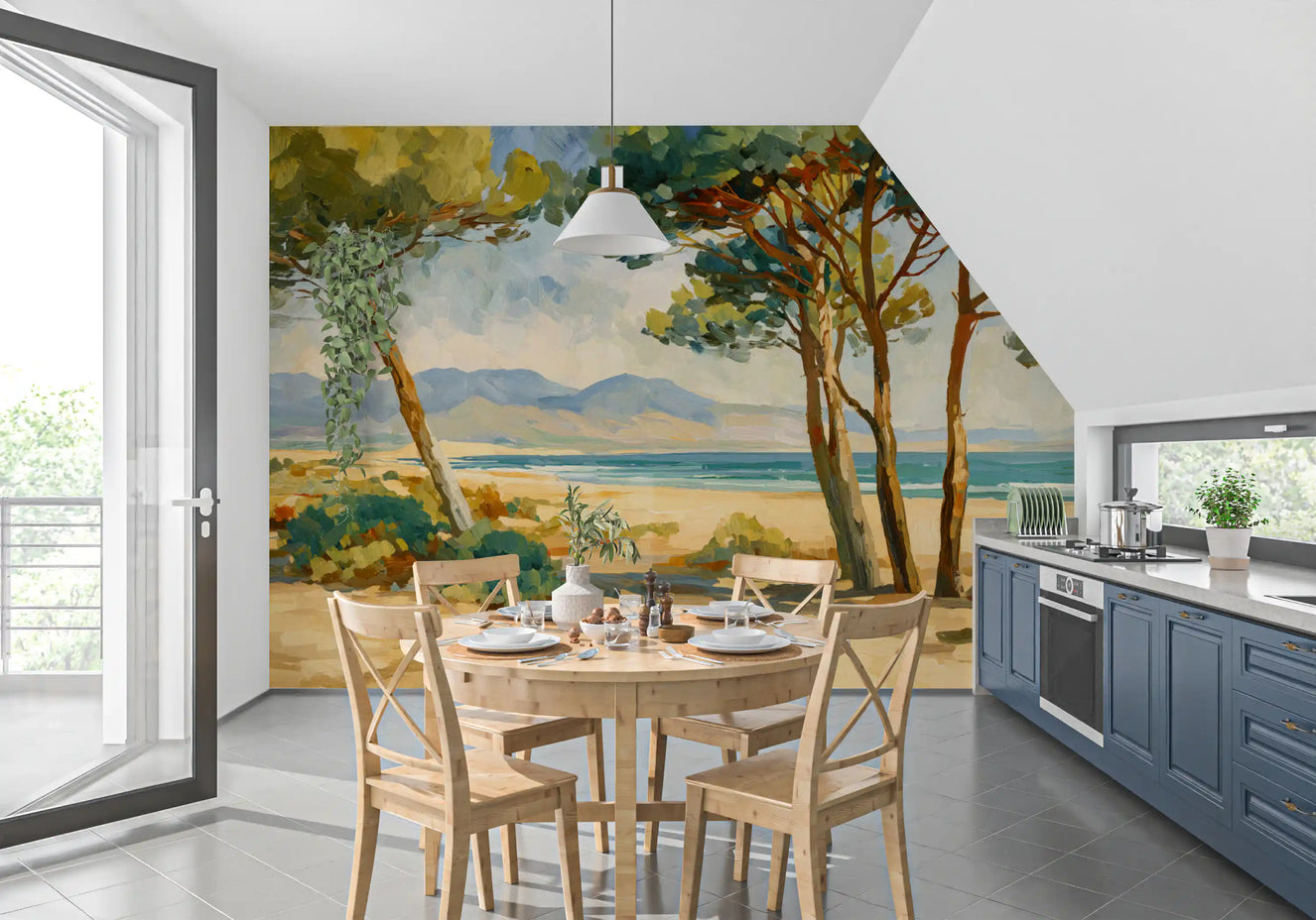 Coastal Pine Serenity Wall Mural