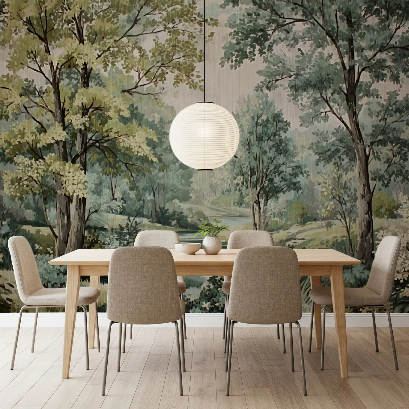 Woodland River Retreat Wall Mural